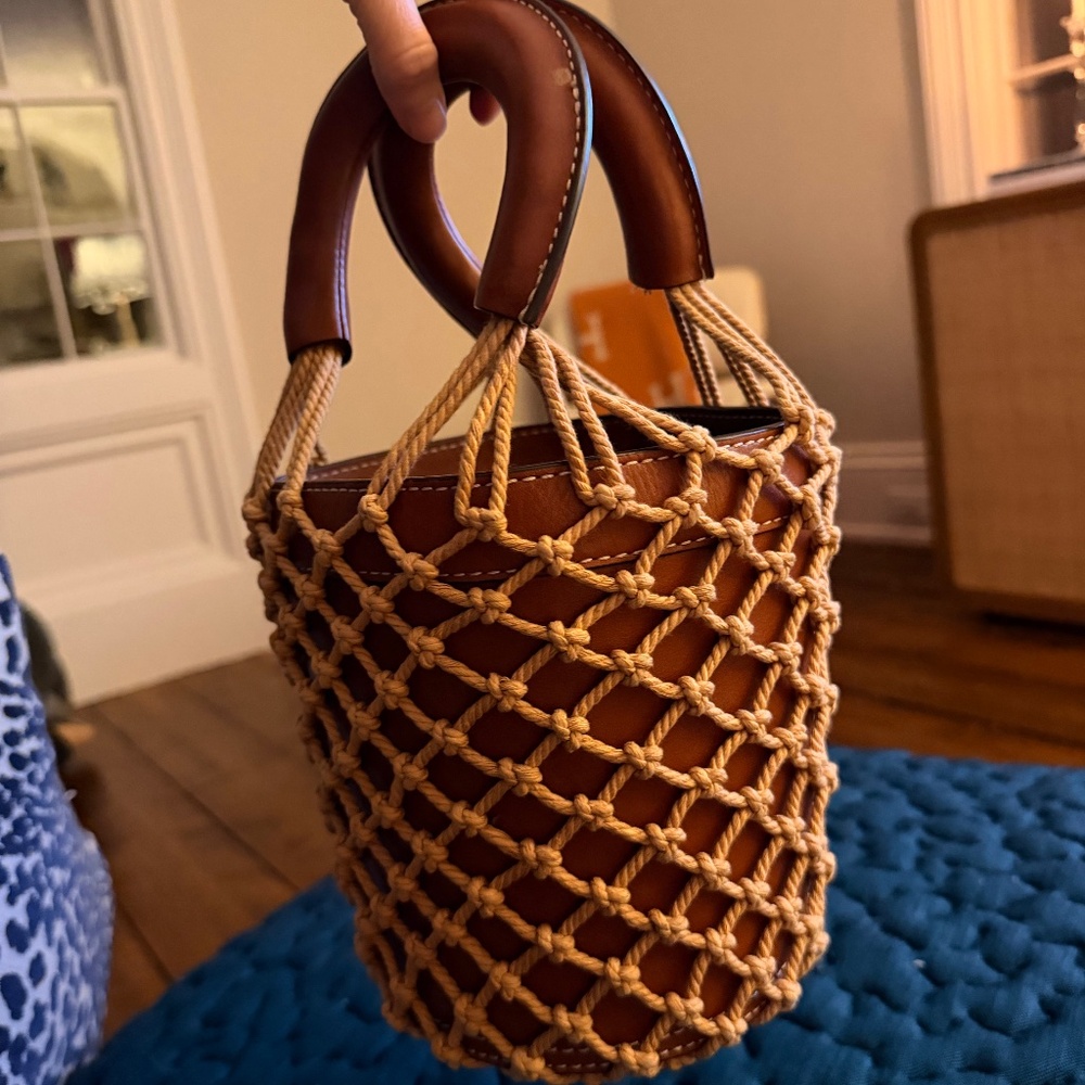 STAUD Moreau Leather Bucket Bag